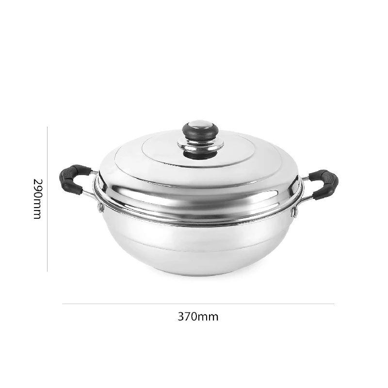 Cello Stainless Steel Induction Base Idli Cooker and Multi Kadhai, 6 Plates-7.webp